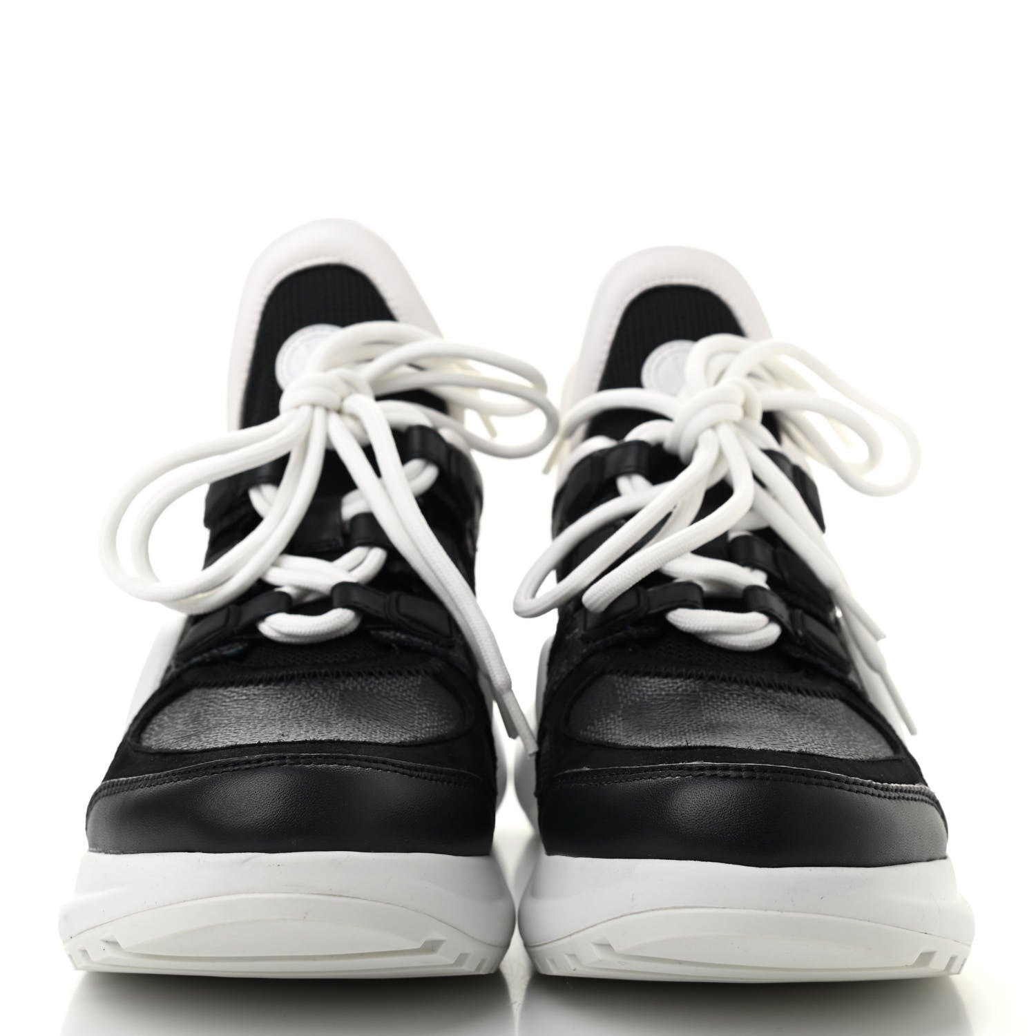Louis Vuitton Calfskin Technical Nylon Damier Graphite LV Archlight Sneakers 36 Black White 2 of 11