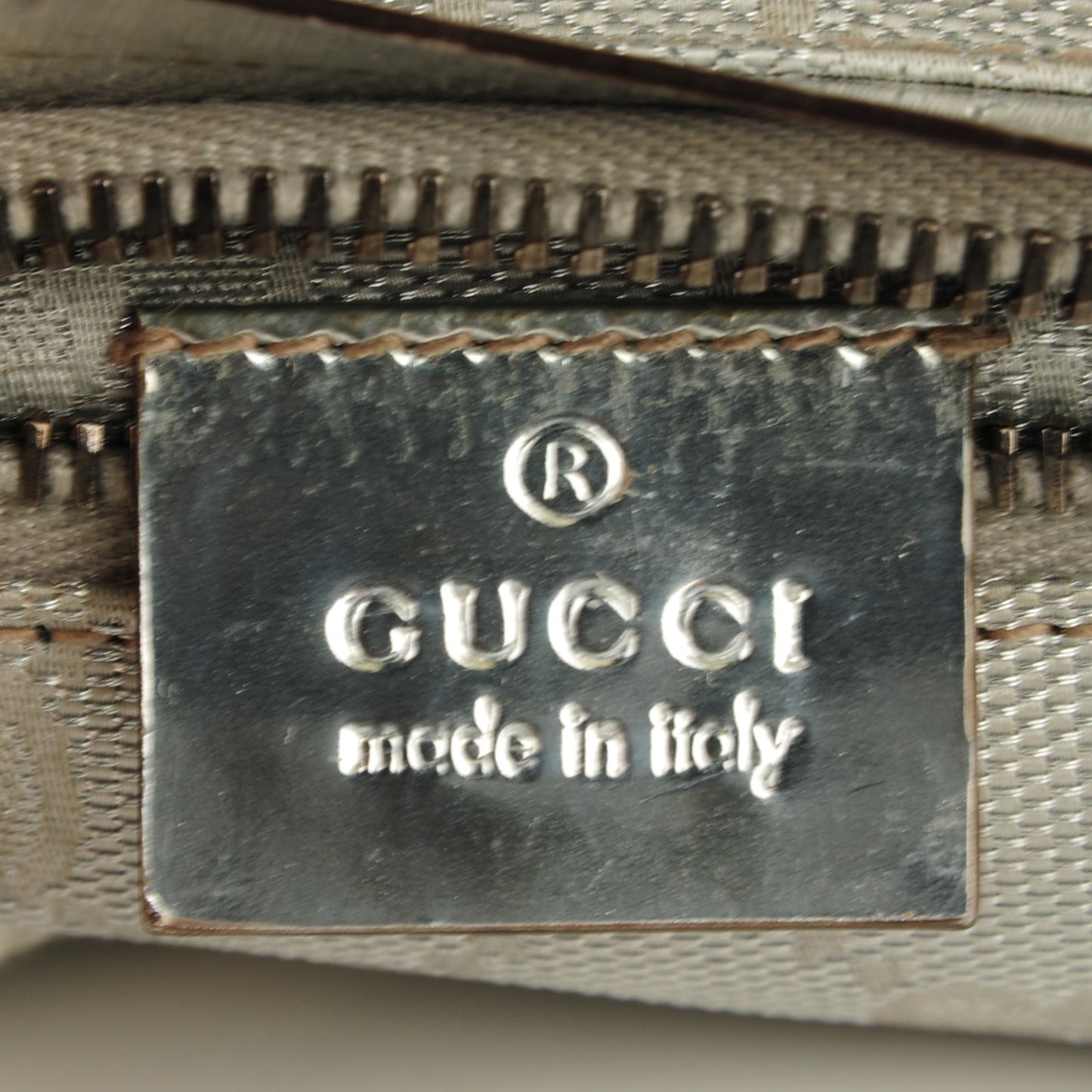 GG Monogram Web Double Pocket Belt Bag Silver