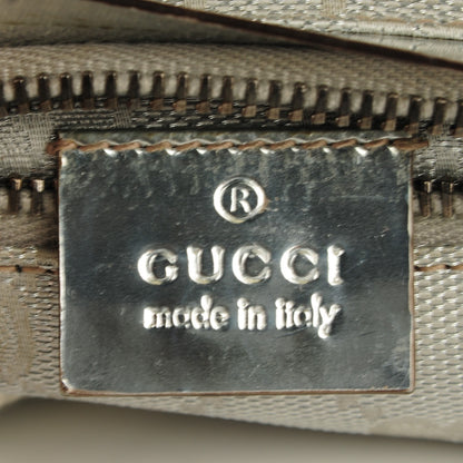 Gucci GG Monogram Web Double Pocket Belt Bag Silver 6 of 7