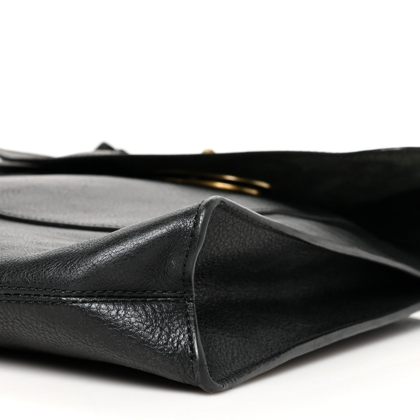 Natural Grain Calfskin Antony Messenger Crossbody Black