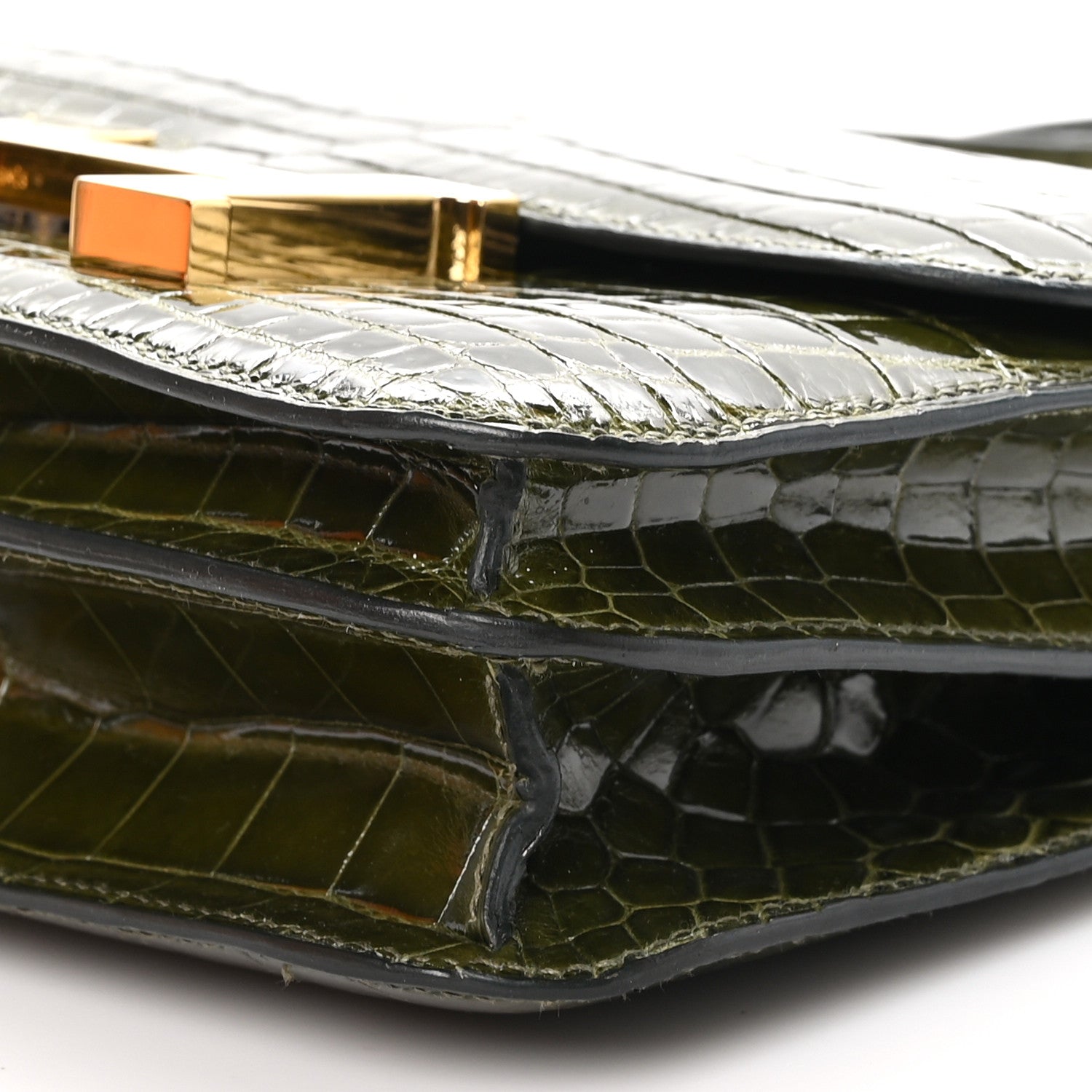 Hermes Shiny Niloticus Crocodile Constance 18 Vert Veronese 11 of 13