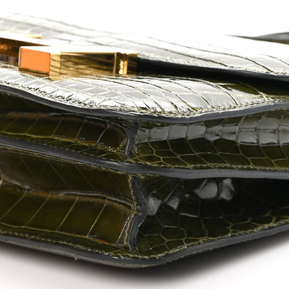 Hermes Shiny Niloticus Crocodile Constance 18 Vert Veronese 11 of 13