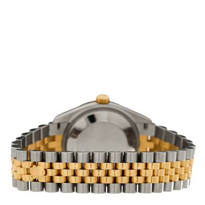 Rolex Stainless Steel 18K Yellow Gold Diamond 31mm Oyster Perpetual Datejust Watch Dark Grey Roman 278243 3 of 4