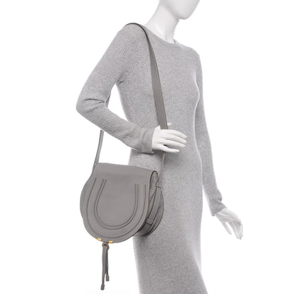 Chloe Calfskin Medium Marcie Round Crossbody Bag Cashmere Grey 2 of 6