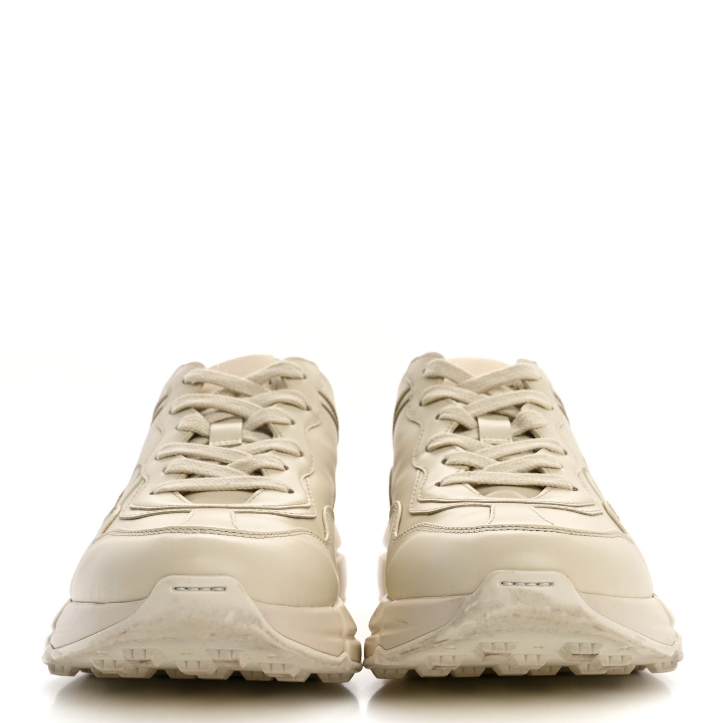 Calfskin Logo Womens Rhyton Sneakers 37 Ivory