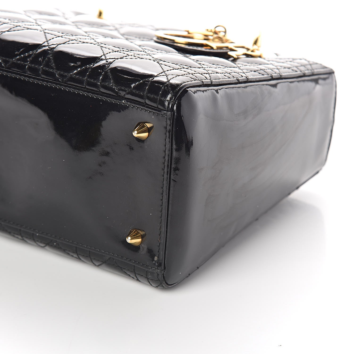 Christian Dior Patent Cannage Medium Lady Dior Black 9 of 9