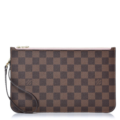 Louis Vuitton Damier Ebene Neverfull MM GM Pochette Rose Ballerine 1 of 7