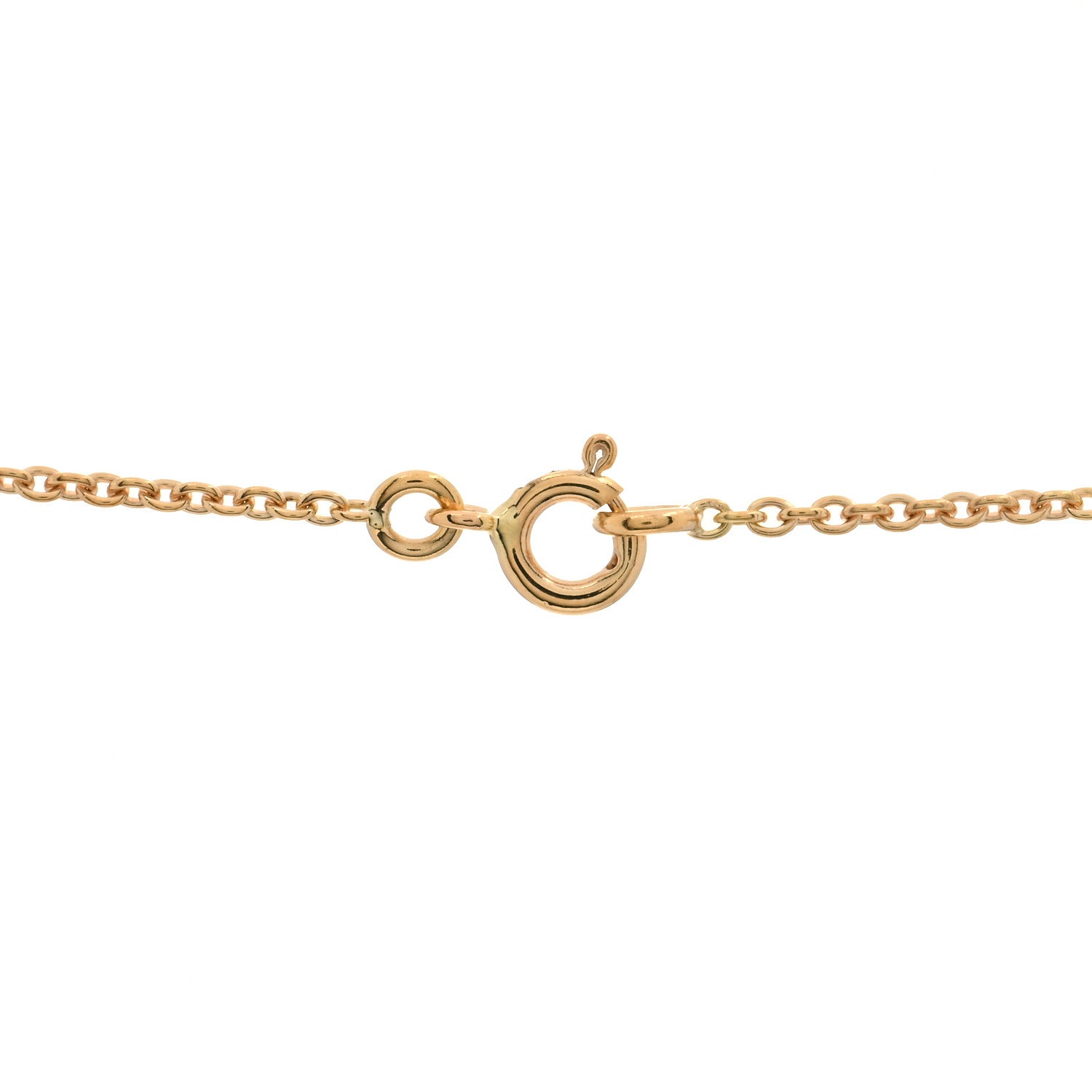 Hermes 18K Rose Gold Diamond Constance Amulette Pendant Necklace 3 of 3