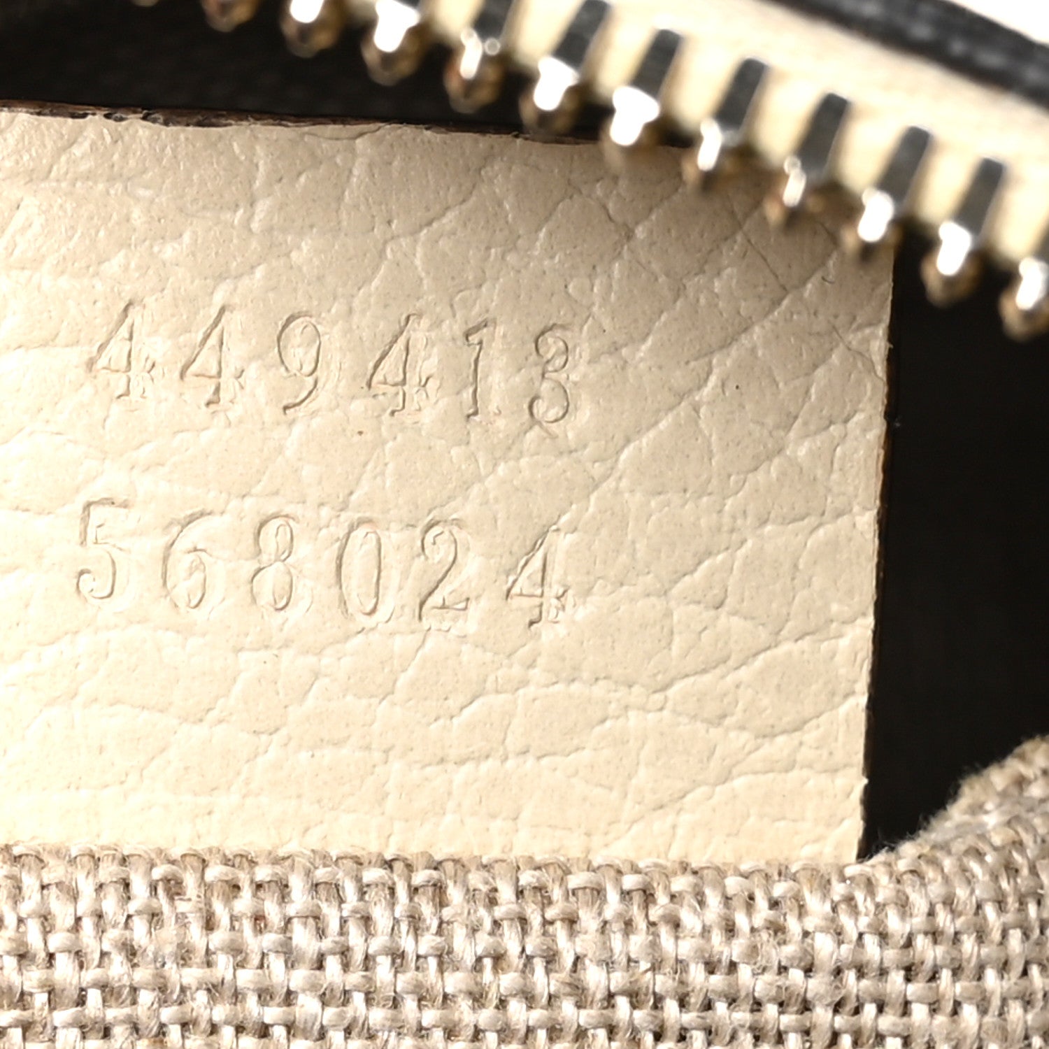 Gucci Monogram Dollar Calfskin Mini Bree Messenger Bag Beige Ebony Avoire 7 of 10