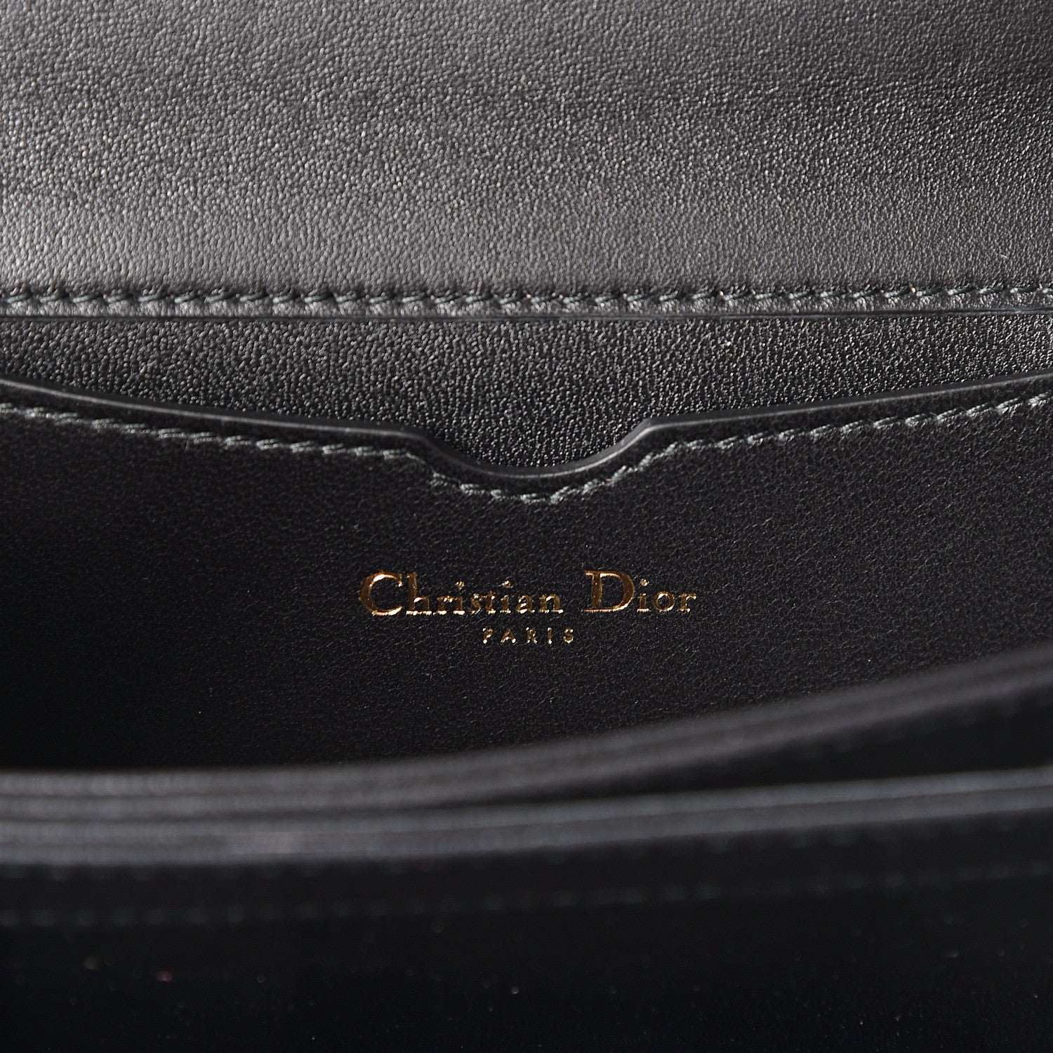Christian Dior Lambskin Embroidered C'est I Feel Blue Clutch Black 5 of 10