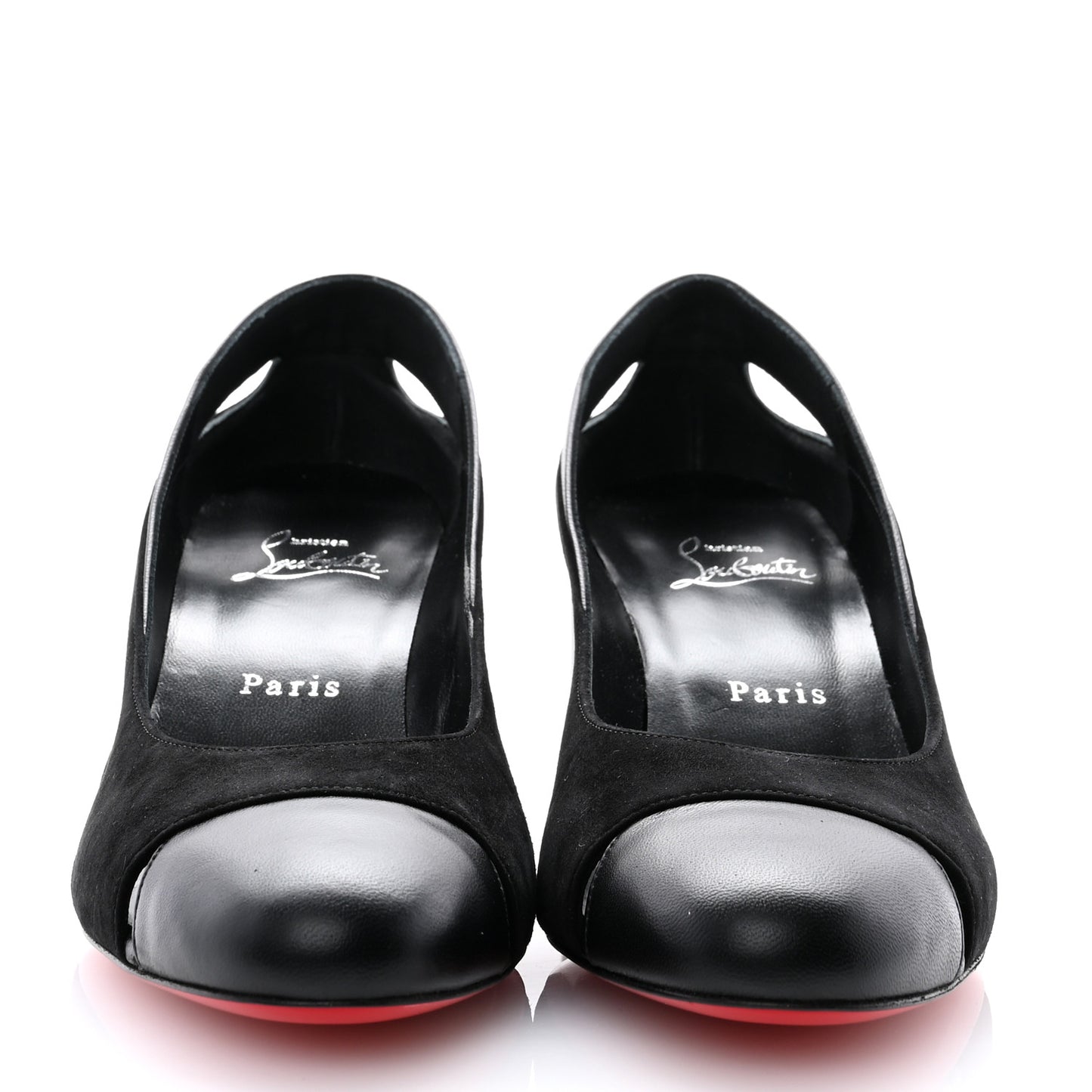 Suede Calfskin Miss Duvette 55mm Cap Toe Pumps 39 Black