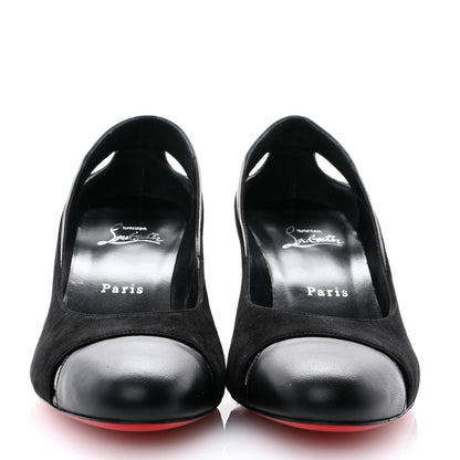 Christian Louboutin Suede Calfskin Miss Duvette 55mm Cap Toe Pumps 39 Black 2 of 8