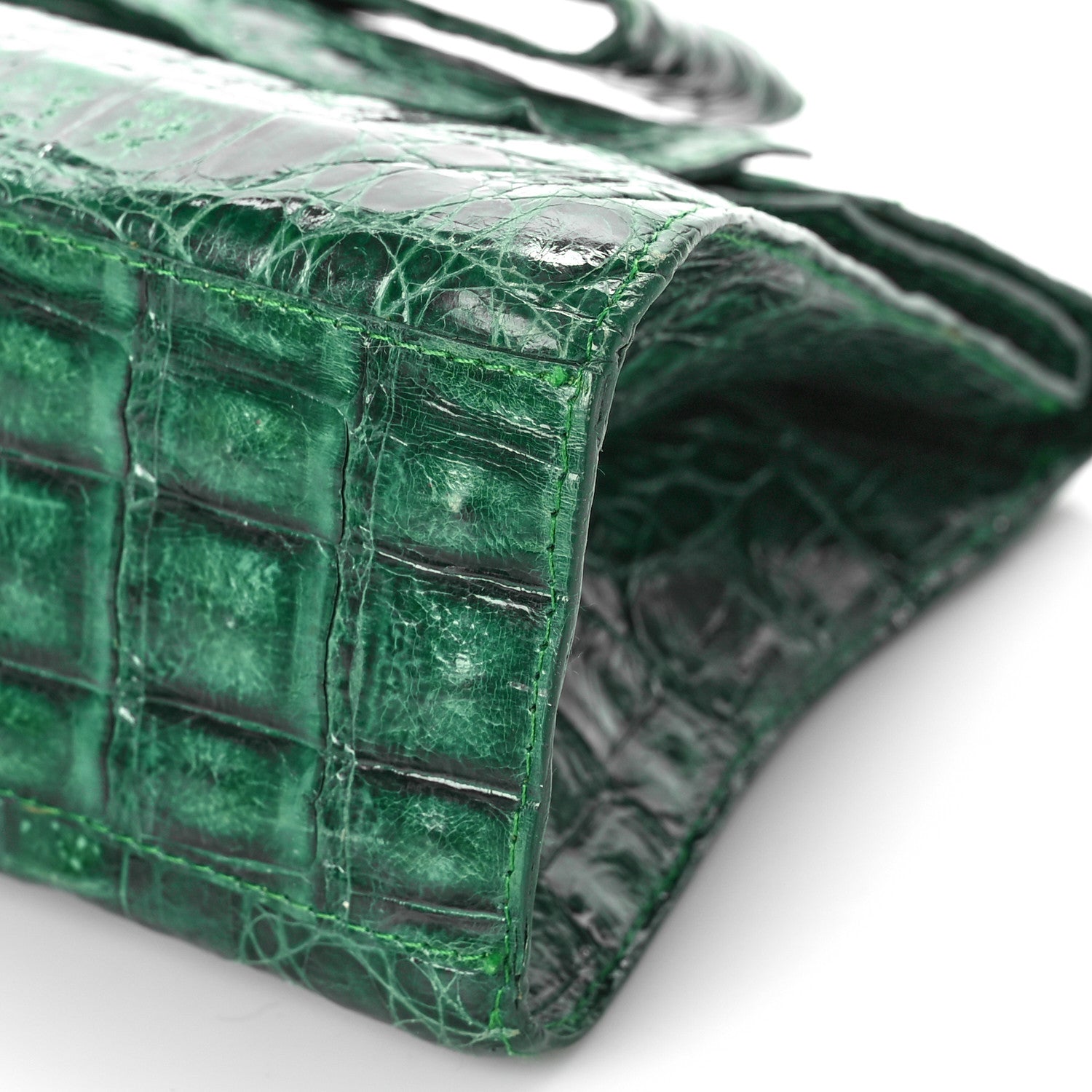 Nancy Gonzalez Crocodile Bow Clutch Green 8 of 15