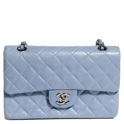 Chanel Lambskin Small Double Flap Light Blue 4 of 8