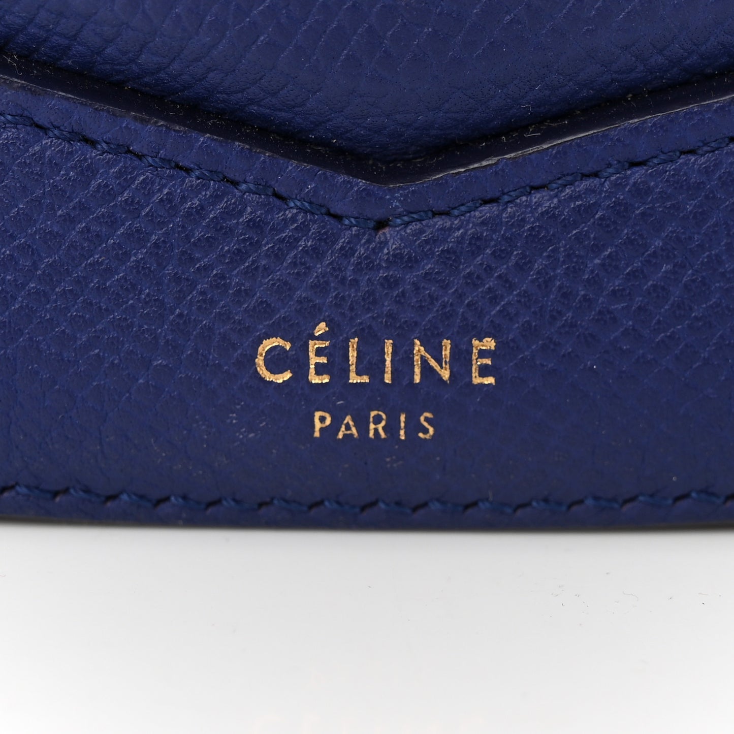 Grained Calfskin Small Trotteur Indigo