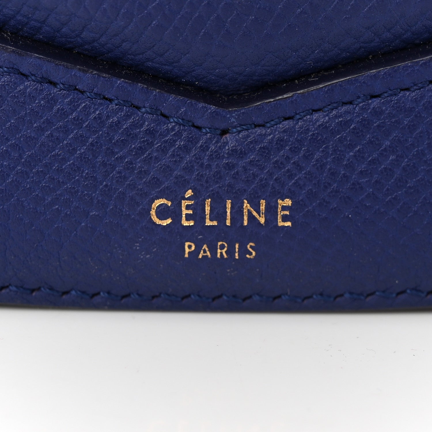 Celine Grained Calfskin Small Trotteur Indigo 6 of 11