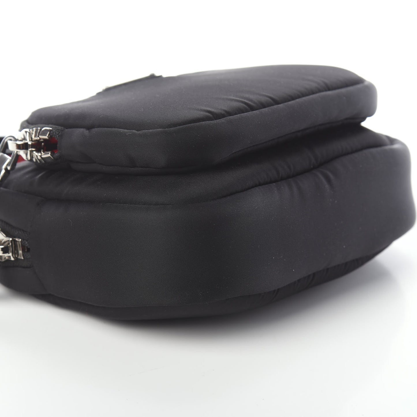 Tessuto Nylon Pocket Wristlet Pouch Black Fuoco