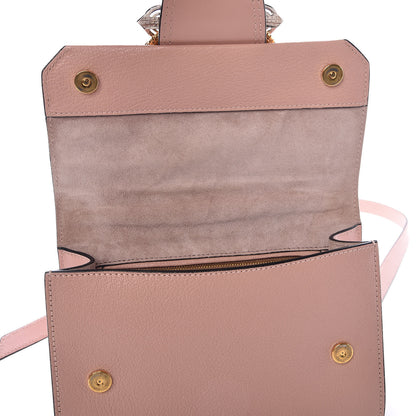 Miu Miu Goatskin Madras Soft Calfskin Crystal Embellished Shoulder Bag Orchidea 10 of 14