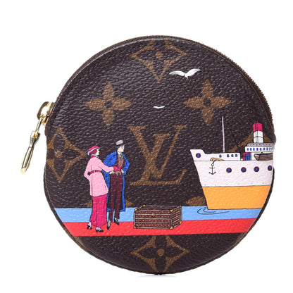 Louis Vuitton Monogram 2016 Christmas Animation Round Coin Purse Rouge 1 of 4