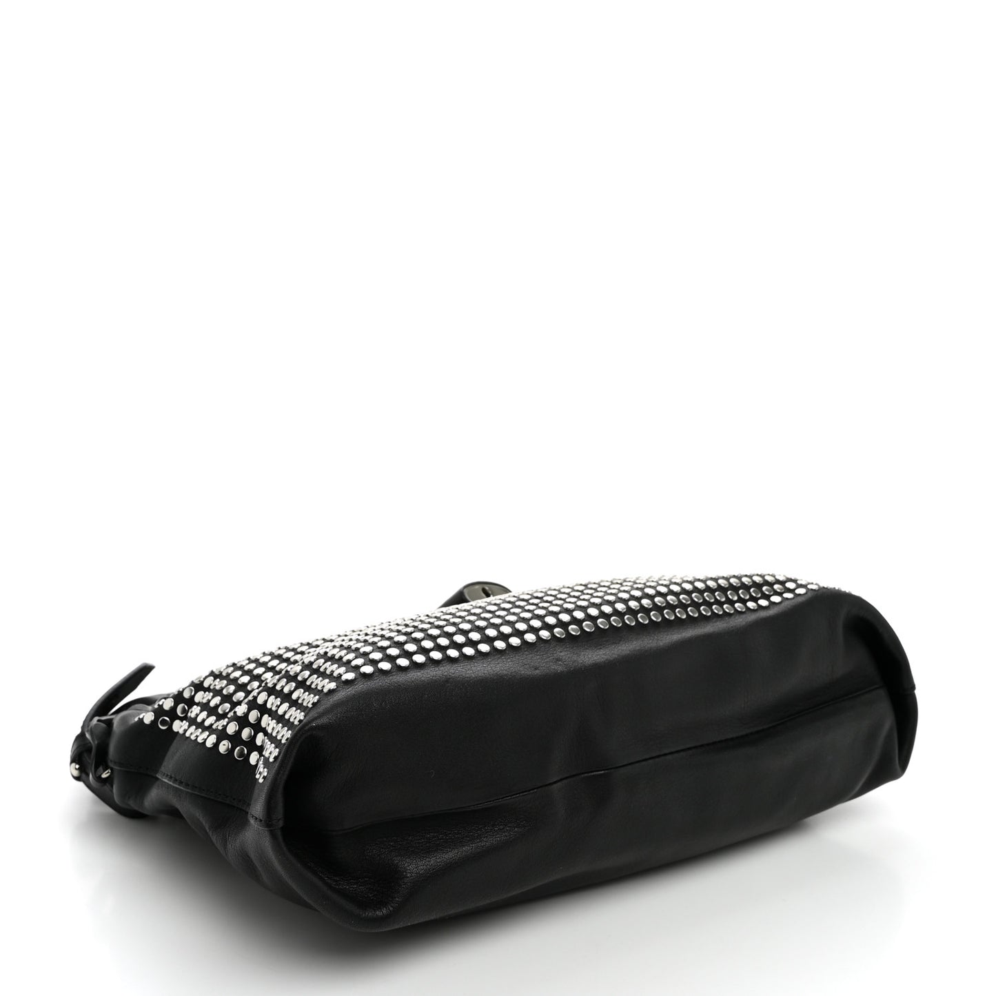 Calfskin Studded Medium Dalston Shoulder Bag Black