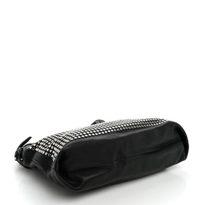 Burberry Calfskin Studded Medium Dalston Shoulder Bag Black 4 of 10