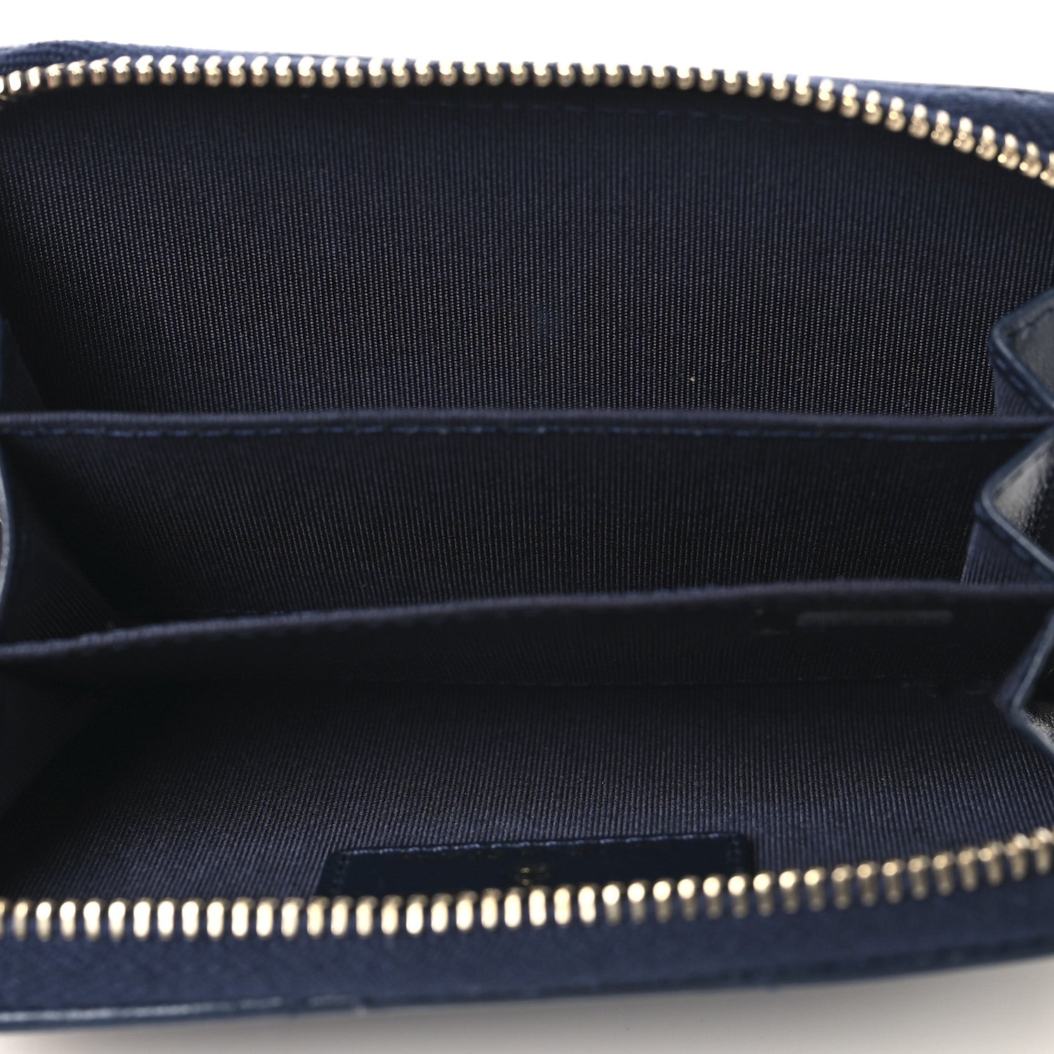 Chanel Lambskin Quilted Chanel 19 Zip Around Coin Purse Wallet Navy 5 of 8