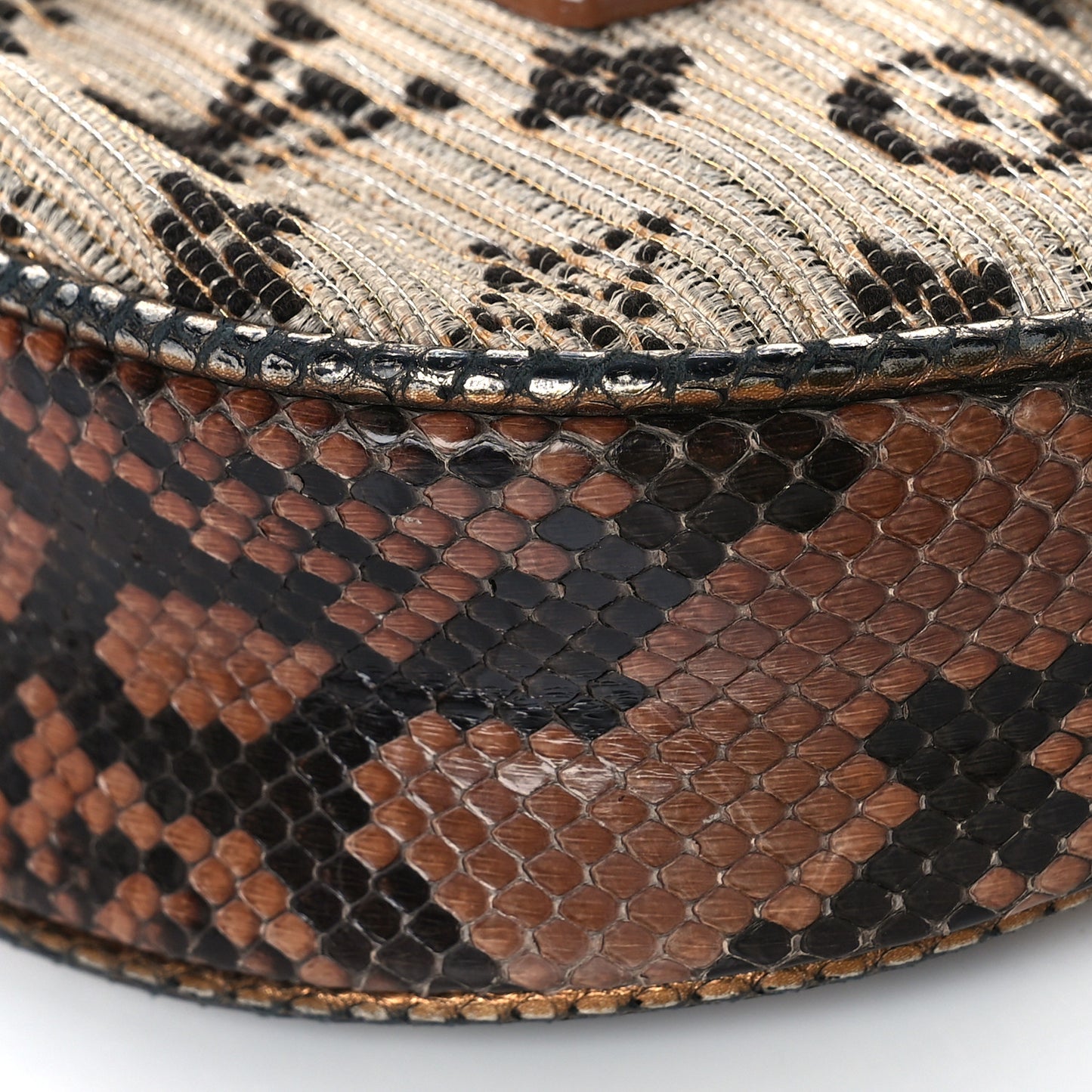 Snakeskin Suede Monogram Empire Ponant Marron