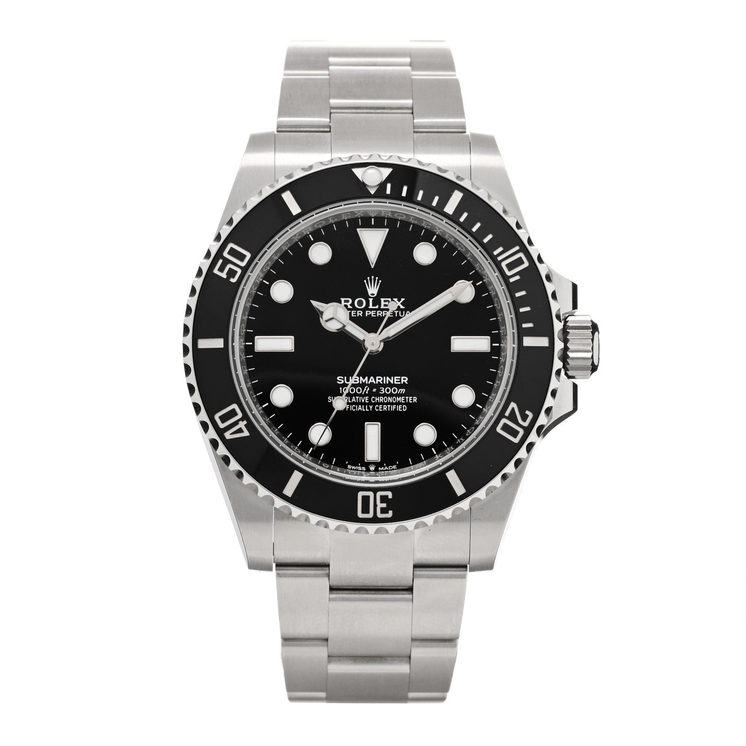 Rolex Stainless Steel 41mm Oyster Perpetual Submariner Watch Black 124060 1 of 5