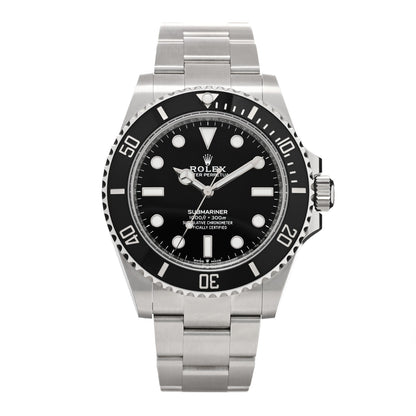 Rolex Stainless Steel 41mm Oyster Perpetual Submariner Watch Black 124060 1 of 5