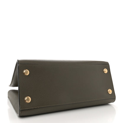Louis Vuitton Taurillon City Steamer MM Kaki Creme Black 4 of 11
