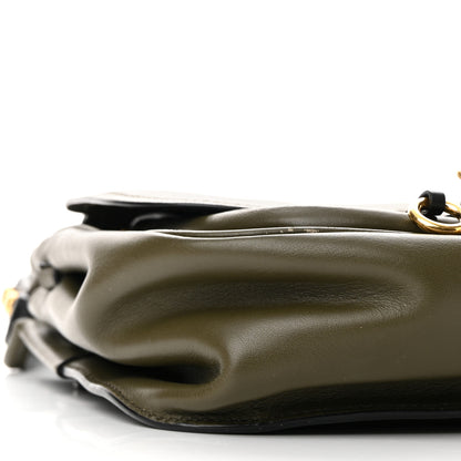 Prada Saffiano Cuir Calf Corsaire Bag Militare Black 9 of 14