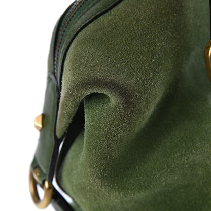 Gucci Suede Monogram Small Boston Green 11 of 19