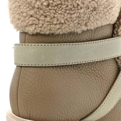 Christian Louboutin Calfskin Shearling Pole Chic 70 Booties 39 Champignon 9 of 13