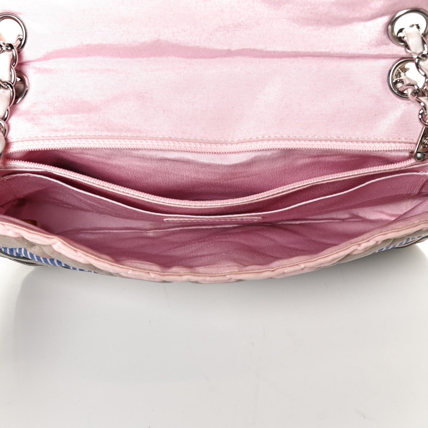 Chanel Jersey Quilted Small Ocean Drive Single Flap Pink Multicolor 4 of 10