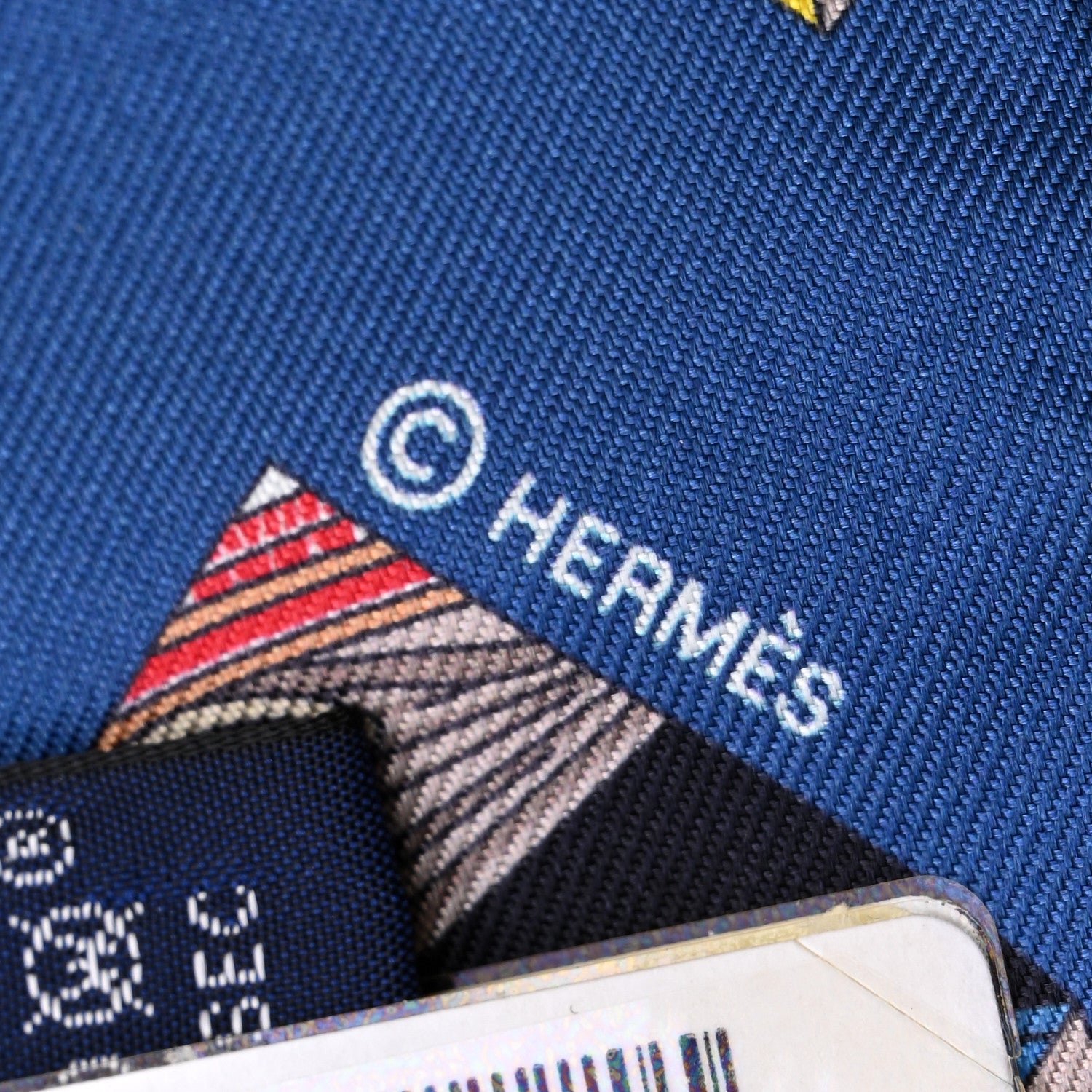 Hermes Silk Springs Springs Twilly Marine Vert Jaune 3 of 5