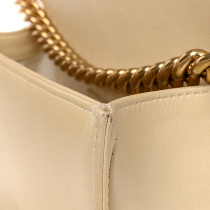 Chanel Lambskin Quilted Medium Boy Flap Light Beige 29 of 29