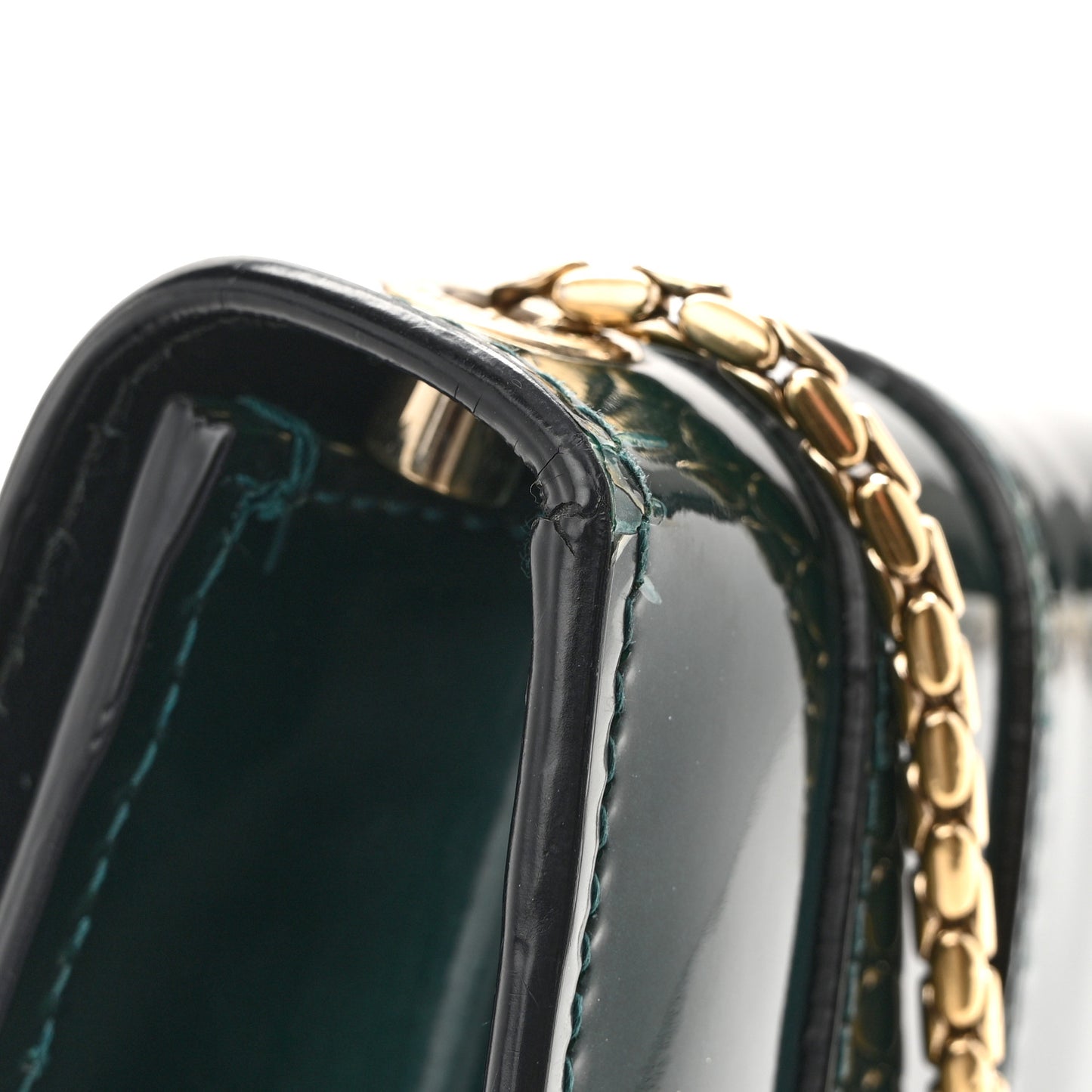 Metallic Serpenti Forever Small Shoulder Bag Green