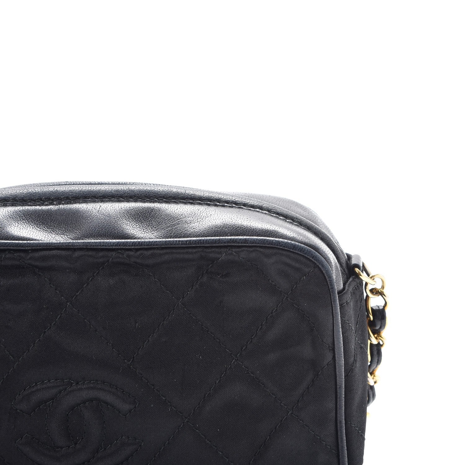 Chanel Satin Quilted Tassel Camera Case Black 11 of 18
