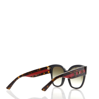 Gucci Acetate Square Frame Web Sunglasses GG0059S Black Tortoise 4 of 8
