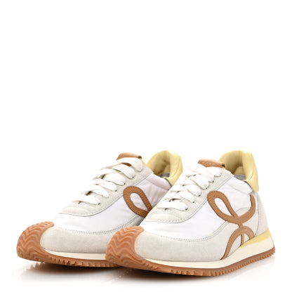 Loewe Nylon Suede Flow Runner Sneakers 36 White Medium Concealer 4 of 9