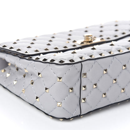 Valentino Garavani Nappa Medium Rockstud Spike Shoulder Bag Pastel Grey 7 of 10