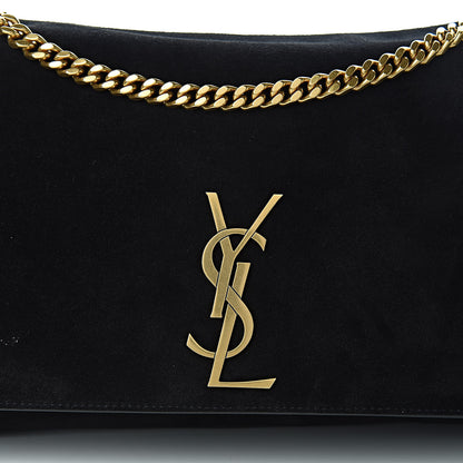 Saint Laurent Smooth Calfskin Suede Medium Reversible Monogram Kate Satchel Black 15 of 15