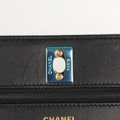 Chanel Lambskin Quilted Trendy CC Wallet On Chain WOC Black 14 of 15