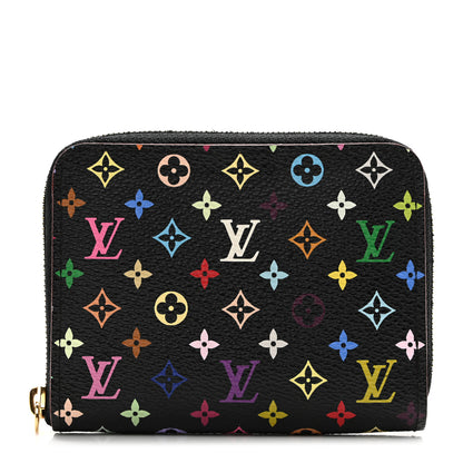 Louis Vuitton Monogram Multicolor Zippy Coin Purse Black Grenade 1 of 6