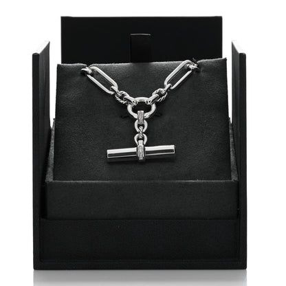 David Yurman Sterling Silver Diamond Small Lexington Chain Necklace 5 of 5