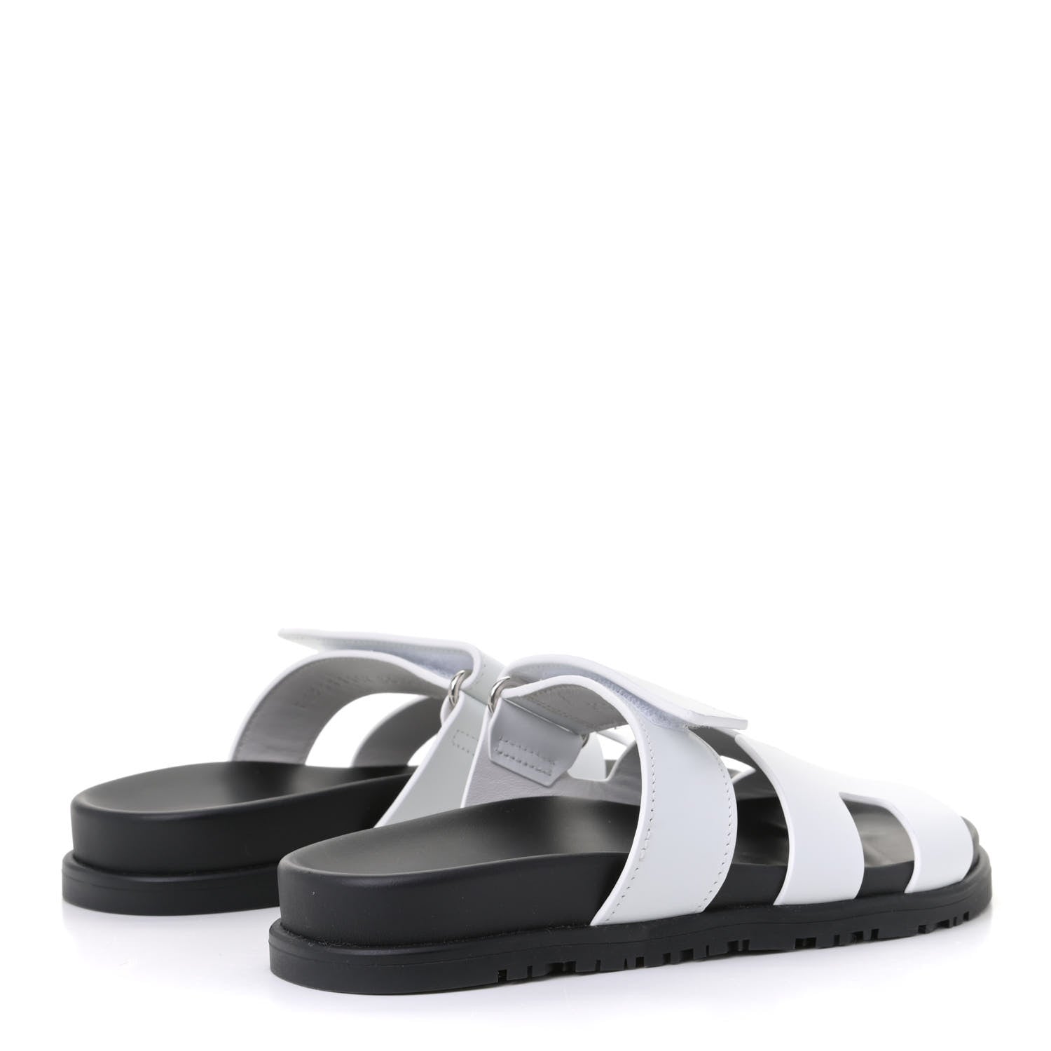Hermes Calfskin Womens Chypre Sandals 36 White 3 of 4