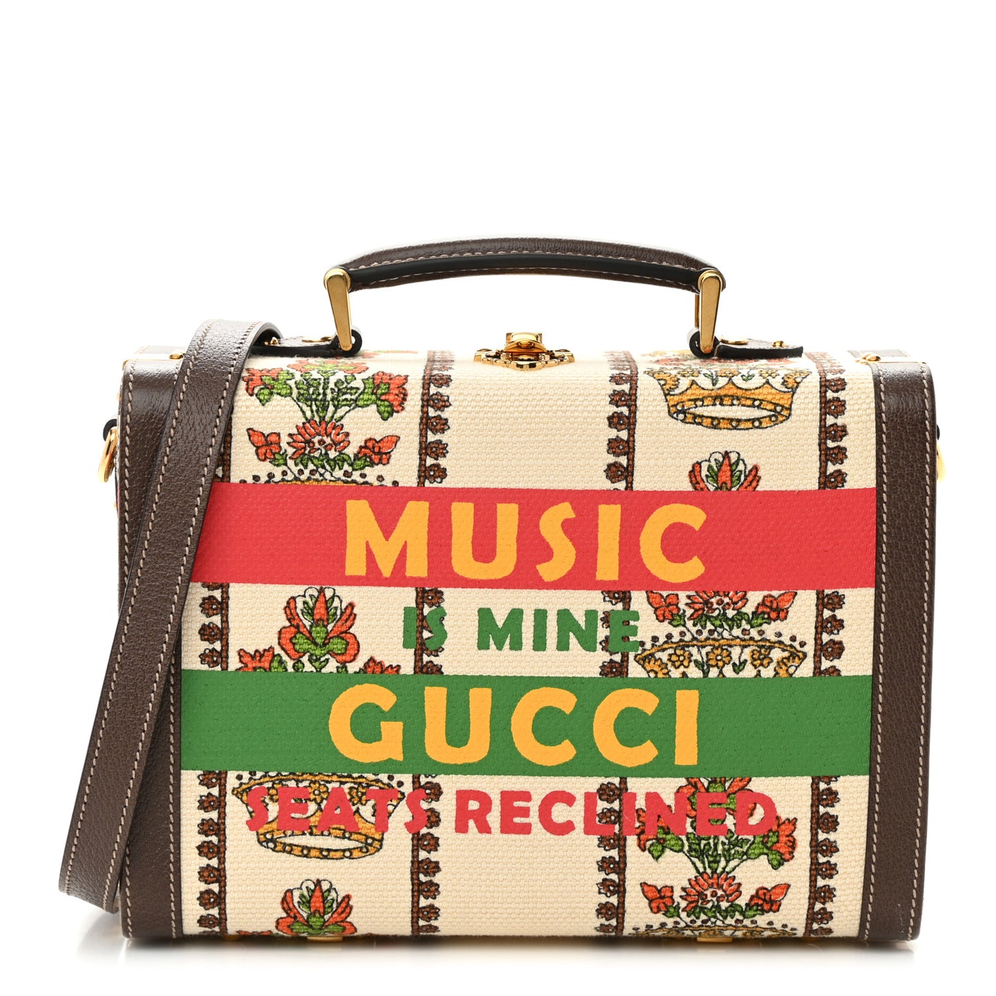Canvas Calfskin 100 Centennial Music Beauty Case Multicolor