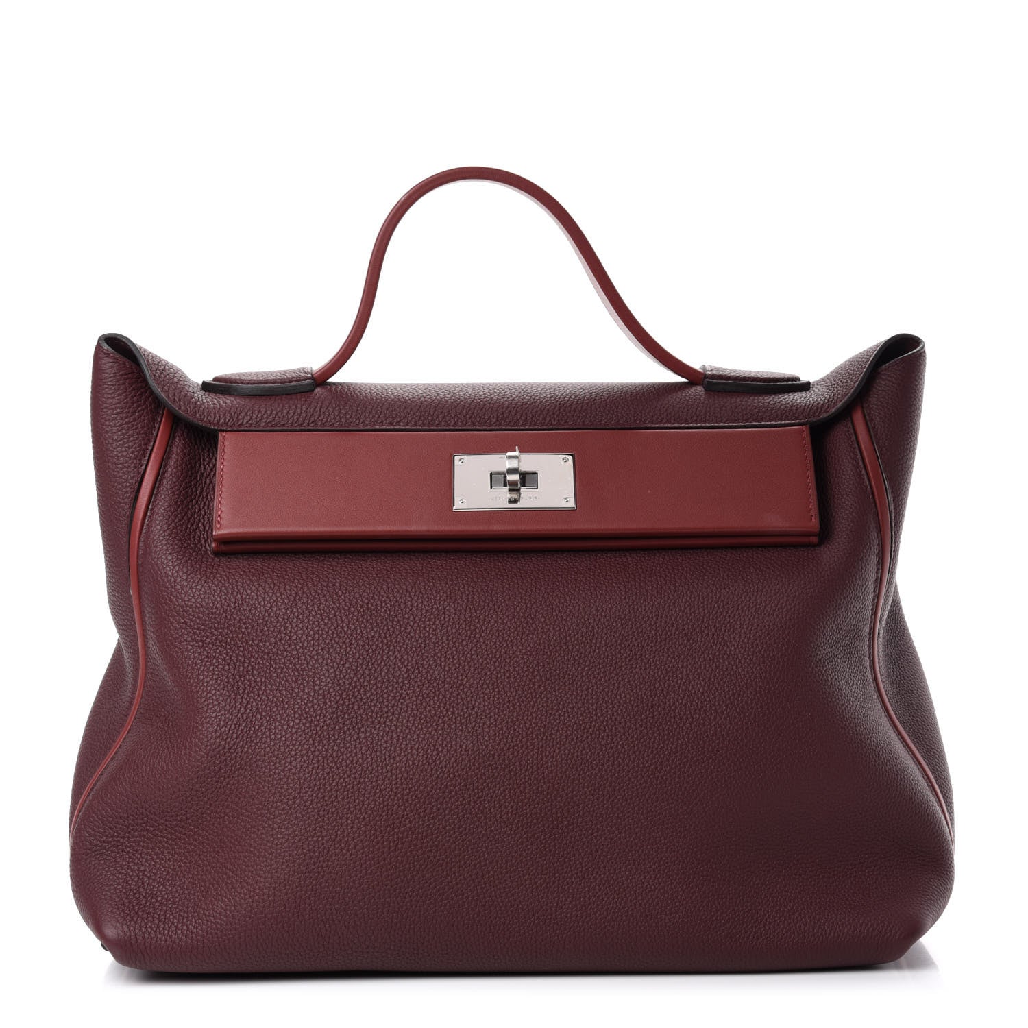 Hermes Togo Swift 24/24 35 Bordeaux Rouge H 1 of 13