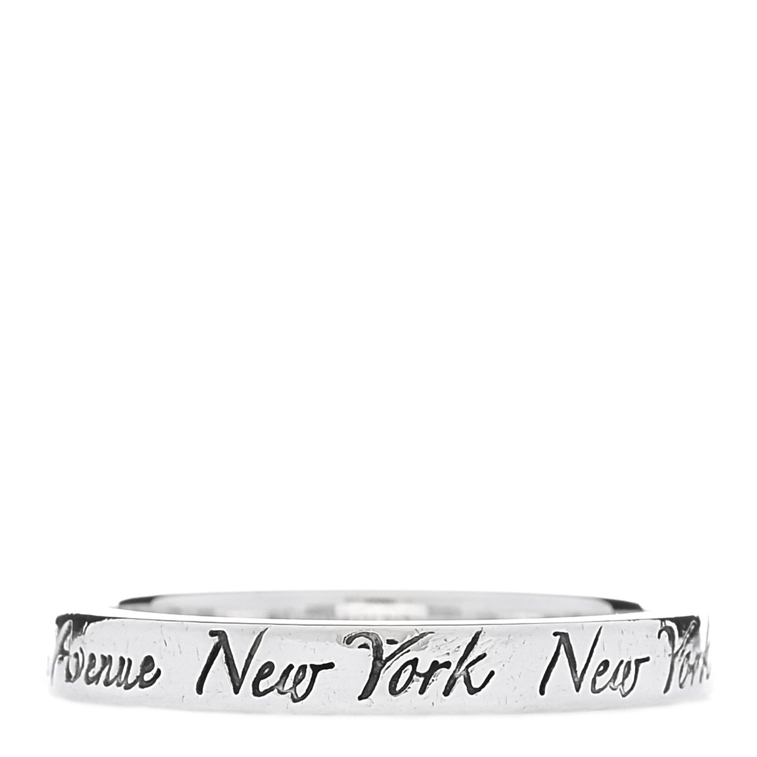 Tiffany Sterling Silver Narrow Notes Ring 54 6.75 3 of 4