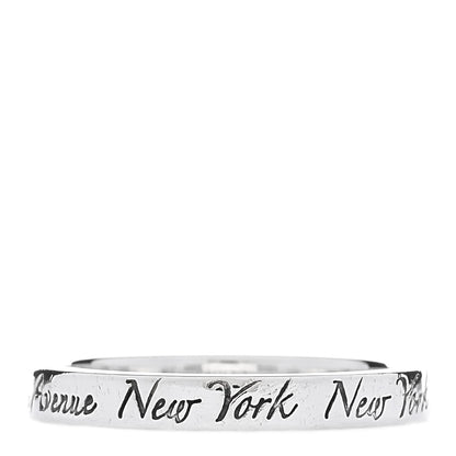 Tiffany Sterling Silver Narrow Notes Ring 54 6.75 3 of 4